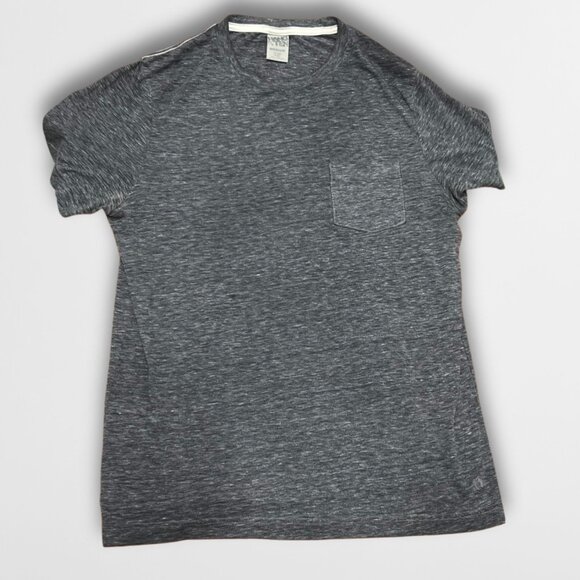 Hangten Men’s Cotton Shirt – Gray Short Sleeve Casual Tee | Size Medium - Picture 2 of 6